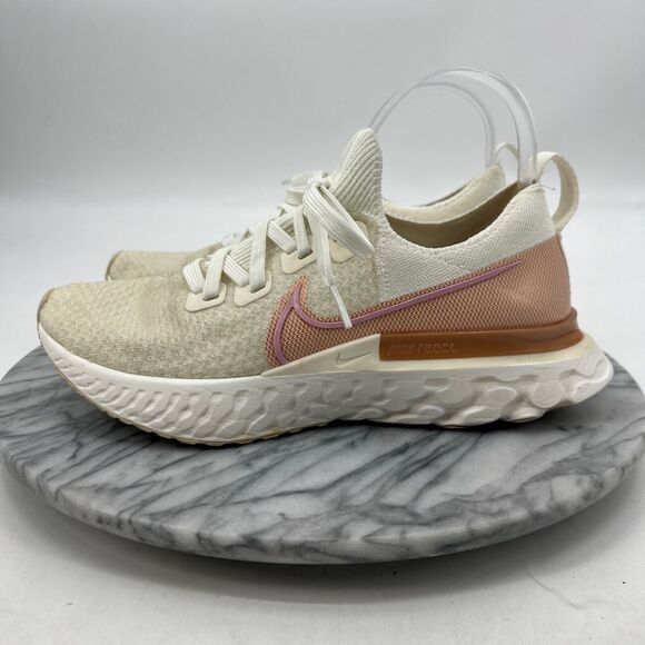 Nike Womens 8.5 Running Shoes React Infinity Run FK Sneakers White CD4372-103 - Picture 4 of 12